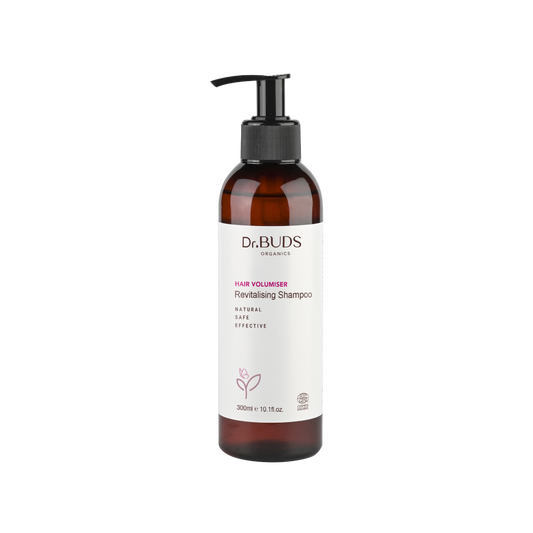 Dr Buds Organics hair shampoo for hair lose management.